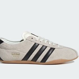 Adidas Women’s Beige and Black Tokyo Sneakers